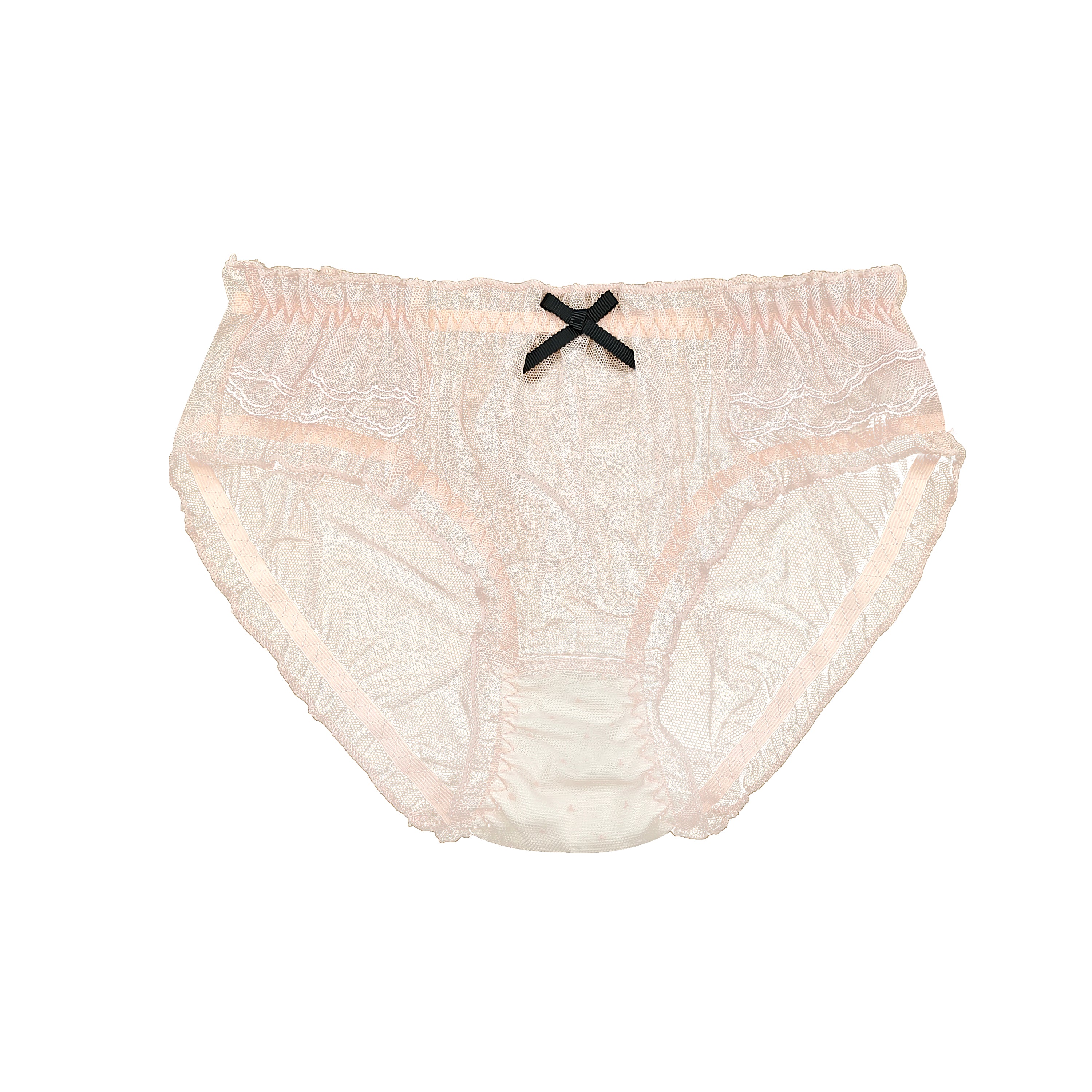 Women Comfortable Summer Briefs Lovely Bow Lace Underwear for Ladies Soft 3 Packs